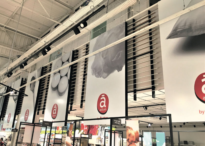 Projet Auchan en signalétique par décofab groupe