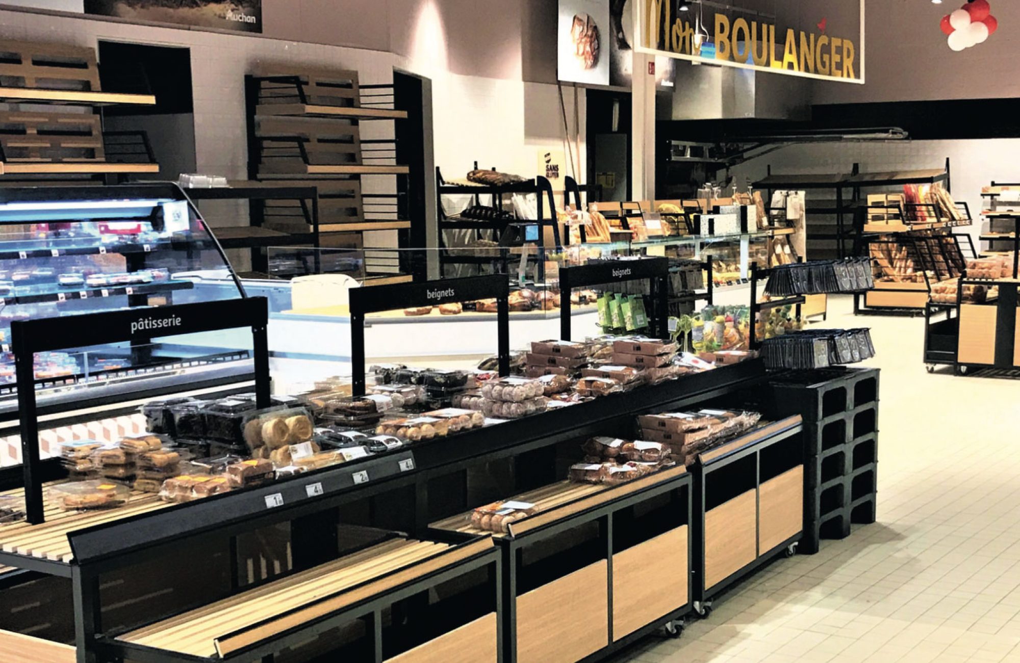 Projet retail Auchan boulangerie par décofab groupe