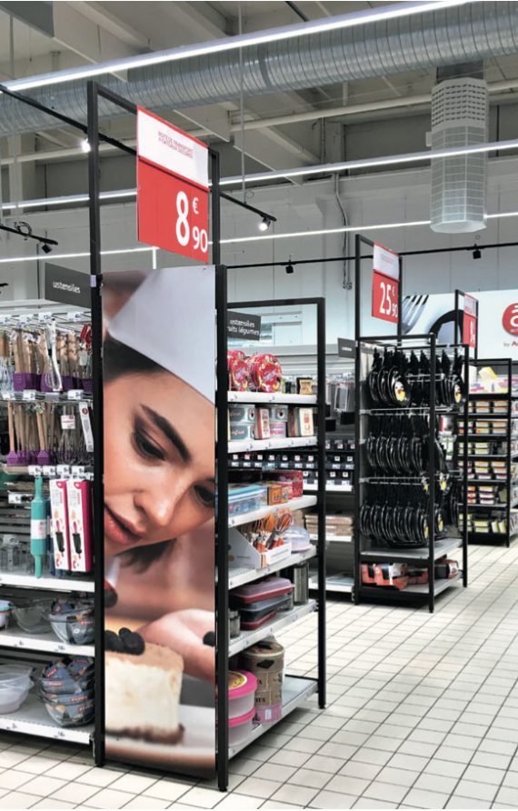 Projet Auchan en signalétique par décofab groupe